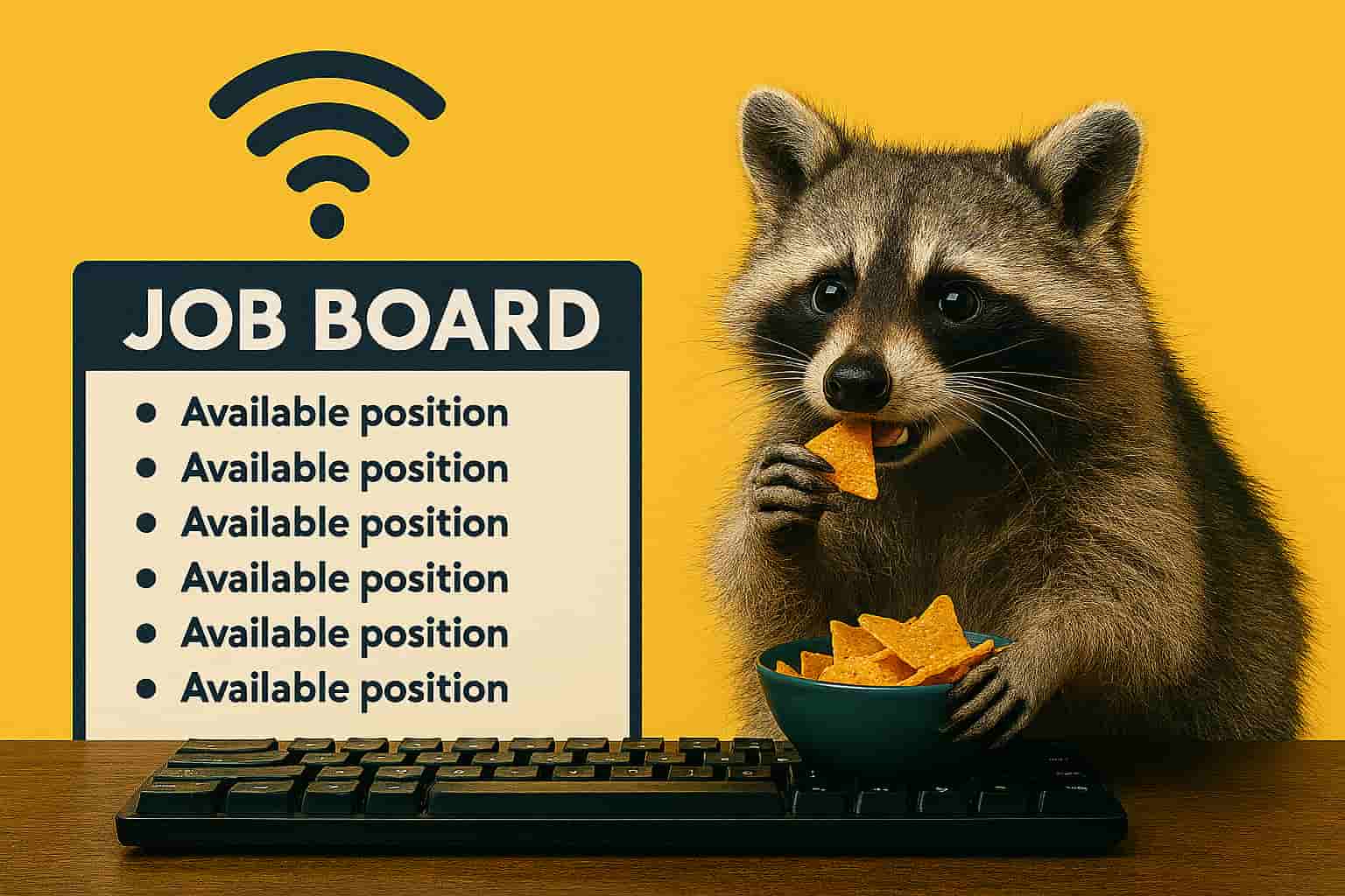 racoon-eating-looking-at-jobs