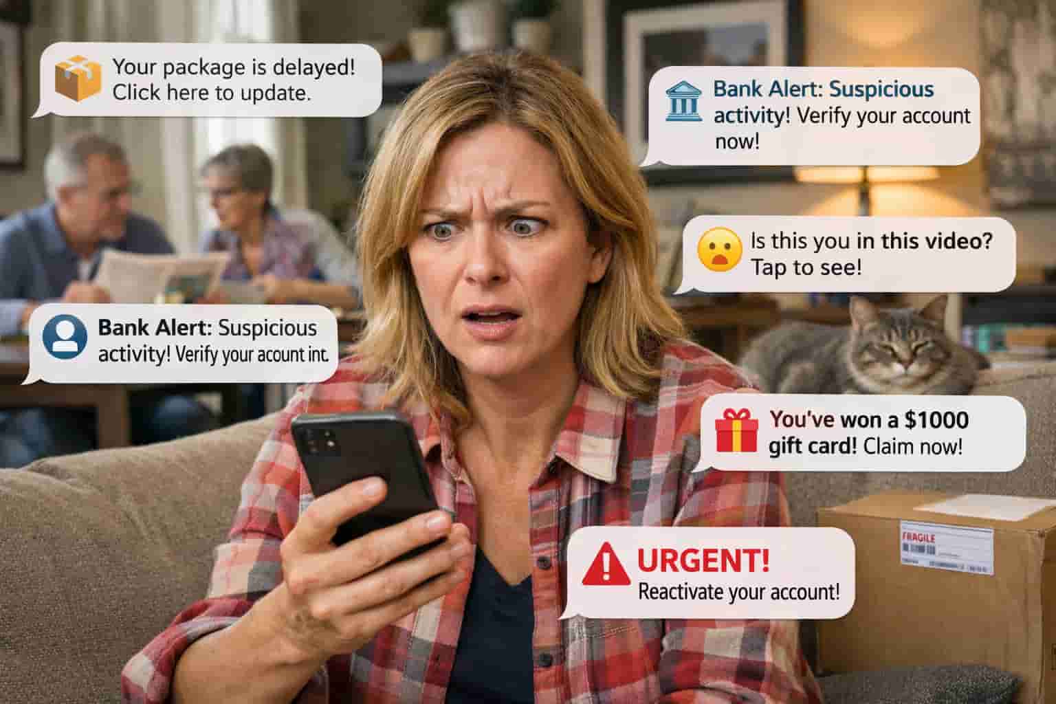 common text message scams